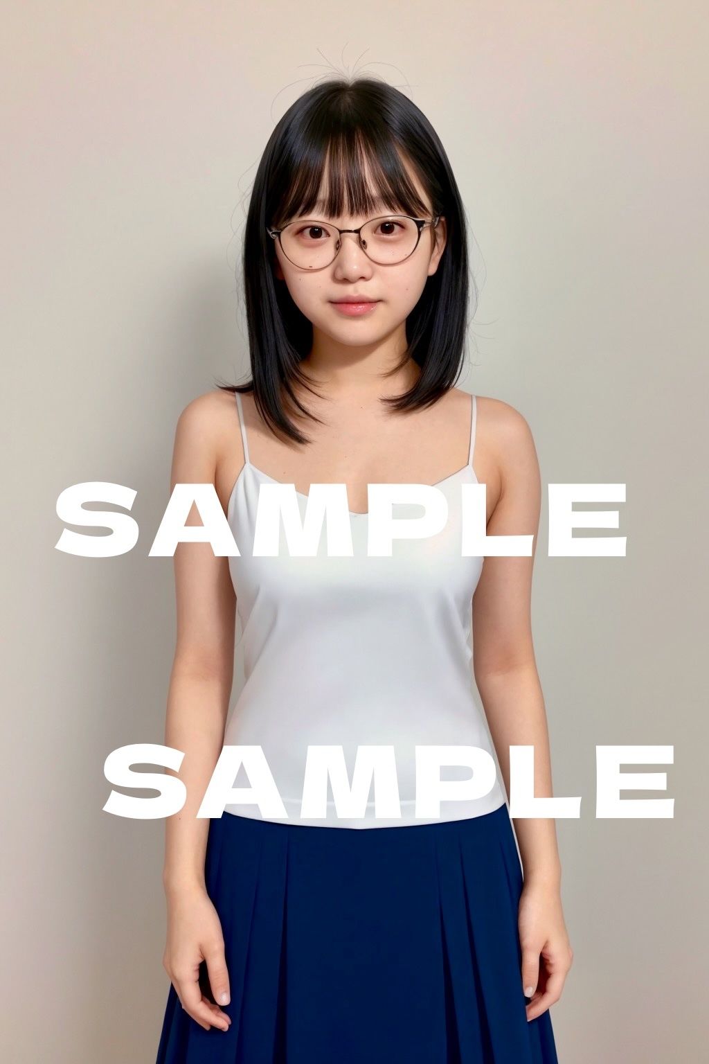 サンプル画像1:AI眼鏡女子 セクシー画像コレクション(妄想Tech工房) [d_413963]