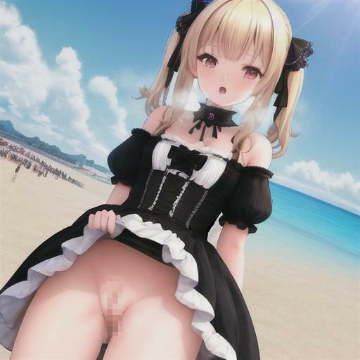 サンプル画像3:メンヘラ金髪ゴスロリちゃんのどこでも露出！！(まんまんちん) [d_414048]