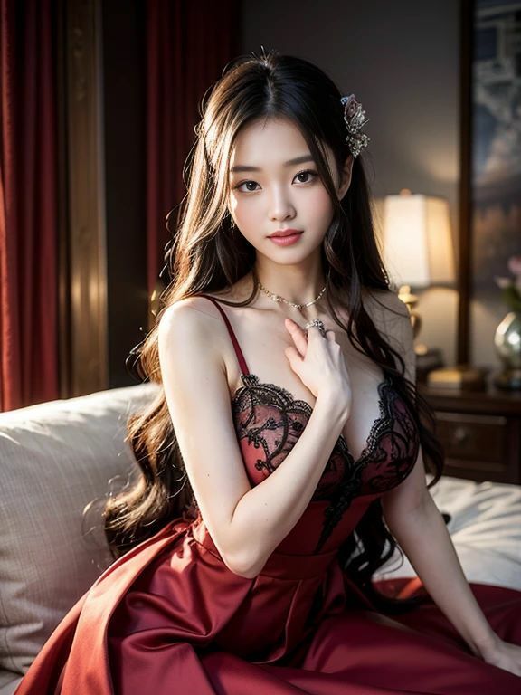 サンプル画像1:AIグラビアミッドナイトグラマー ドレスに包まれた夜の美女 313ページ(ミツバチ) [d_414157]