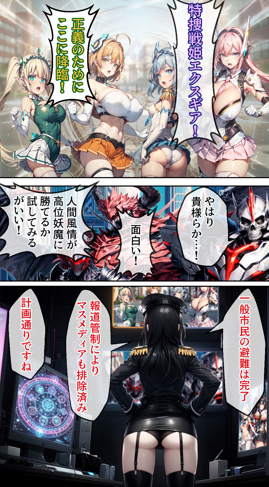 サンプル画像1:特捜戦姫エクスギア 〜変身ヒロイン公開調教！クズ市民の逆襲！〜(テンタクルズ) [d_414159]