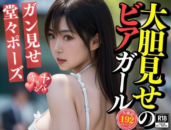 サンプル画像6:ガン見せして堂々ポーズのビアガーデンでまさか・・・！！！！(パンナコッタ) [d_414171]