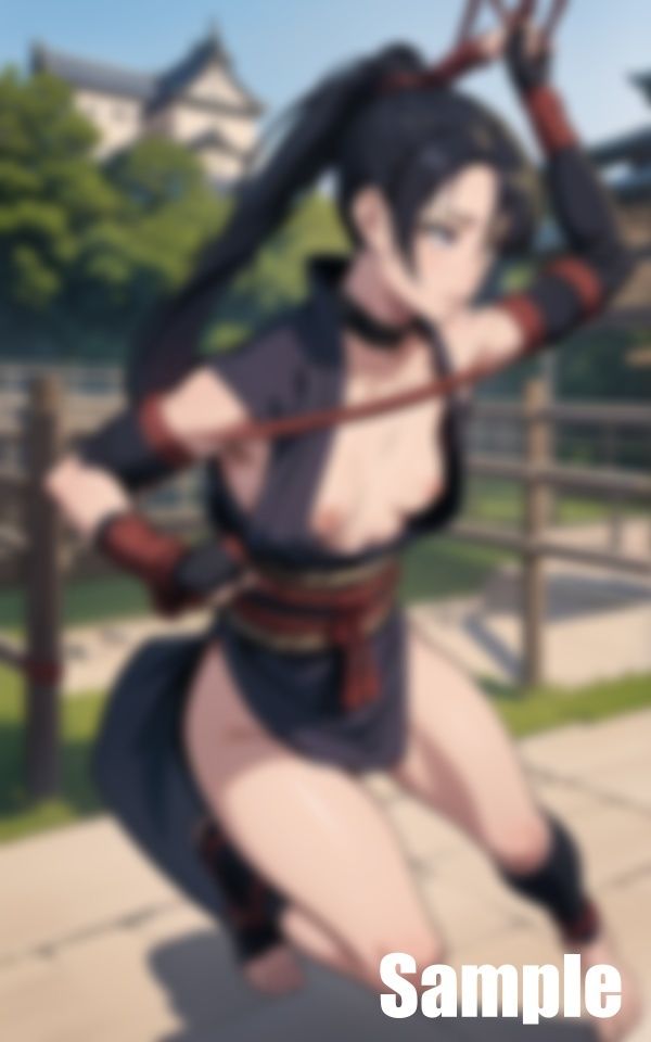 サンプル画像1:拘束されたくノ一 女忍者(ぬいっさん) [d_414195]