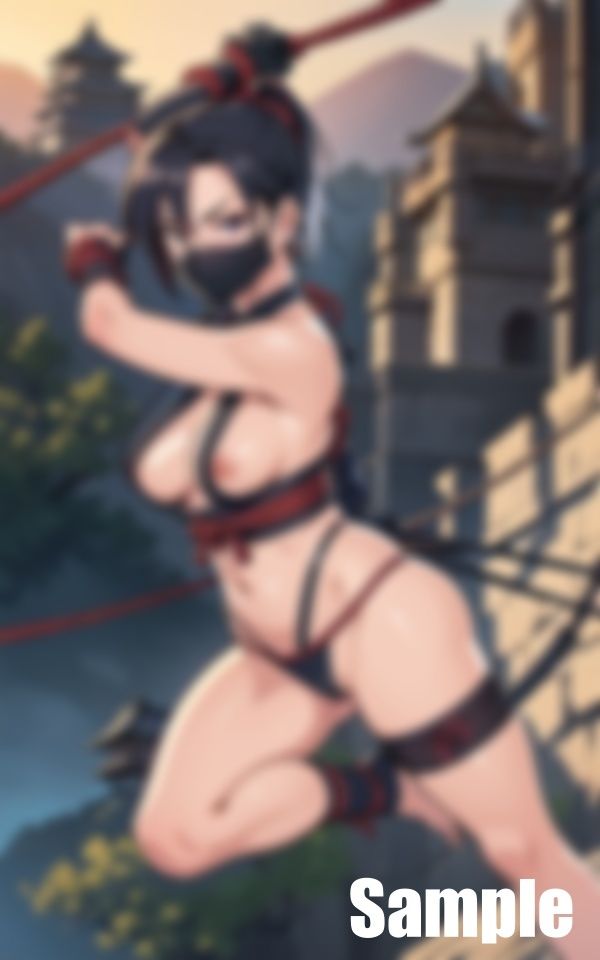 サンプル画像3:拘束されたくノ一 女忍者(ぬいっさん) [d_414195]