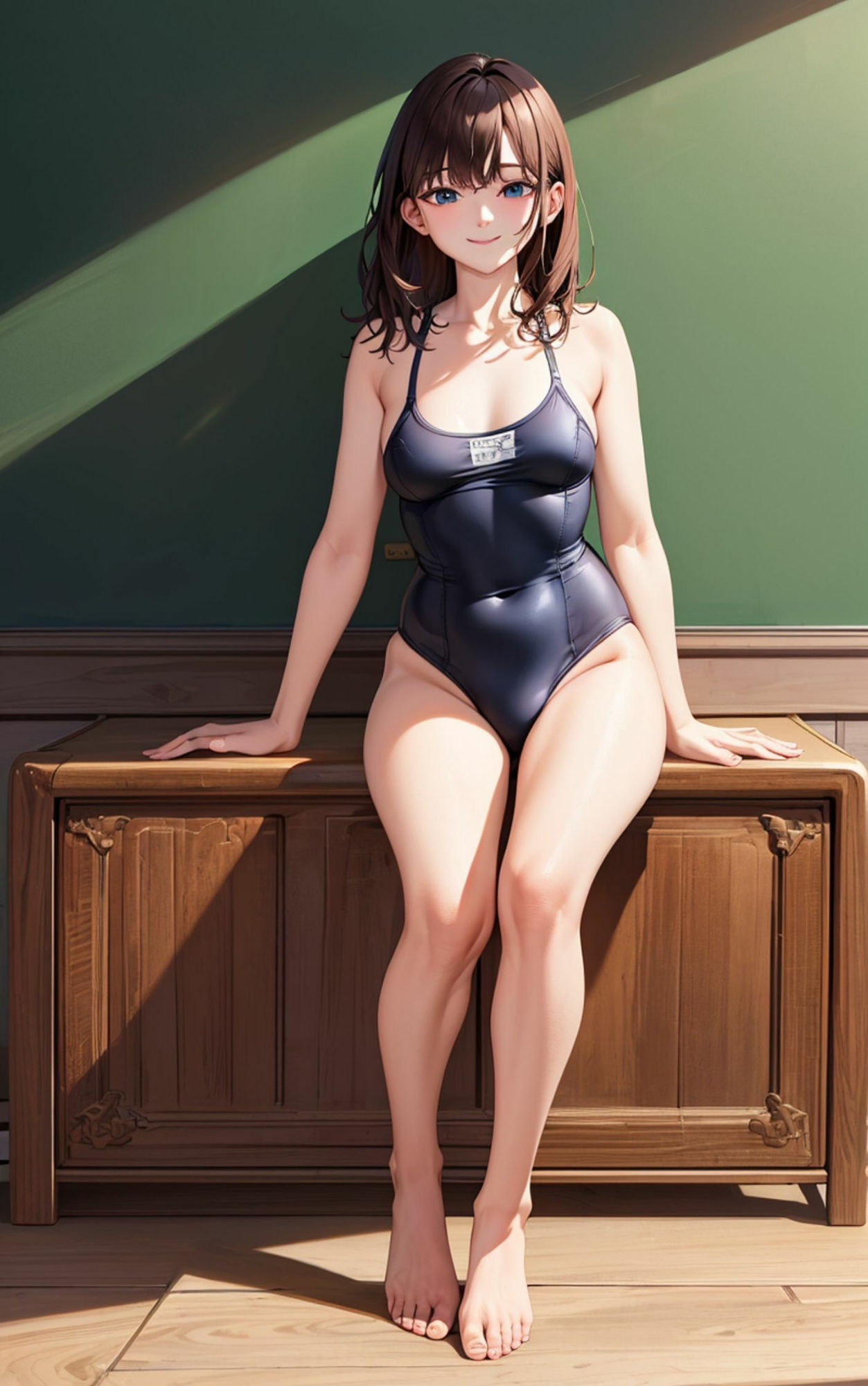 サンプル画像1:スクみず 身嗜み検査というテイの下心(綿菓子) [d_414275]