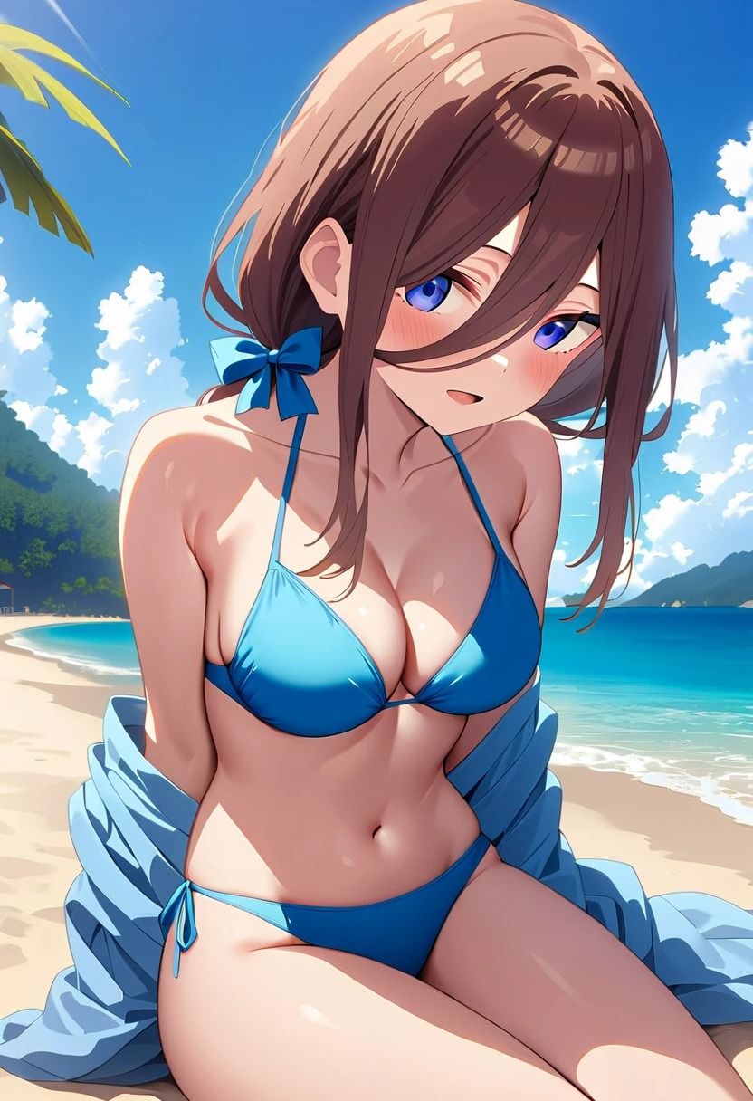 サンプル画像2:三玖と海でイチャイチャセックス(汁なし担々麺) [d_414396]