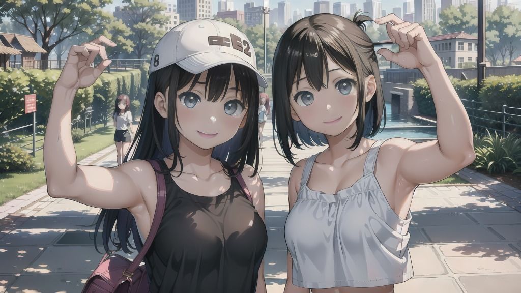 サンプル画像4:初夏のタンクトップ＋ホットパンツ美少女イラスト集(こがねトワイライト) [d_414448]