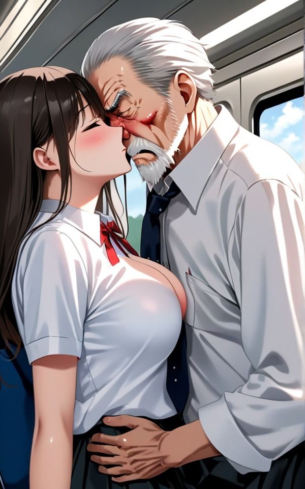 サンプル画像4:夏の電車は痴●に狙われやすい おじさんは欲求不満を抑えきれずに学校帰りの制服女子を触る 巨乳女子は清純派(パール真珠) [d_414566]