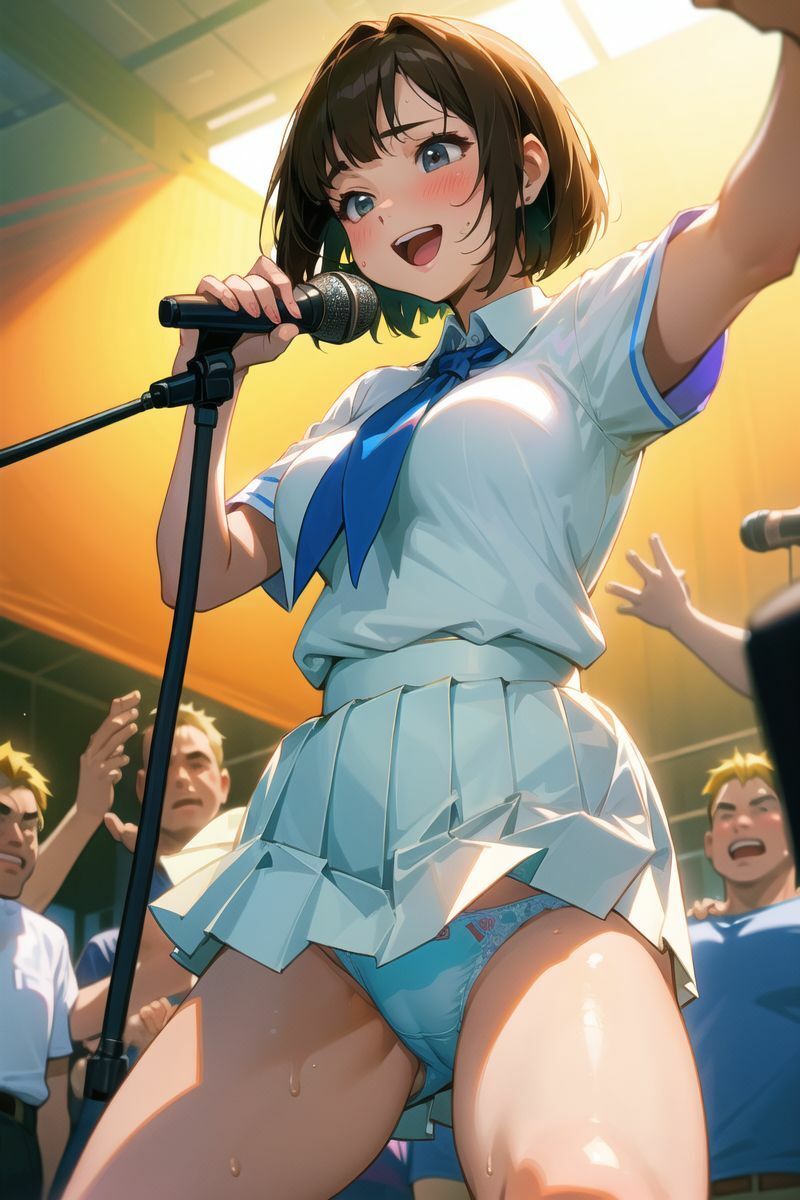 サンプル画像1:カラオケで夢中になりすぎてパンツ見えちゃってる女子〇生(ピンク寺) [d_414576]