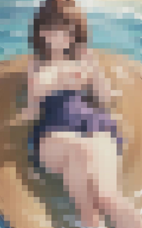 サンプル画像2:SEXY水着の巨乳美女「一緒に遊ぼ？」(癒しのAI美女) [d_414589]