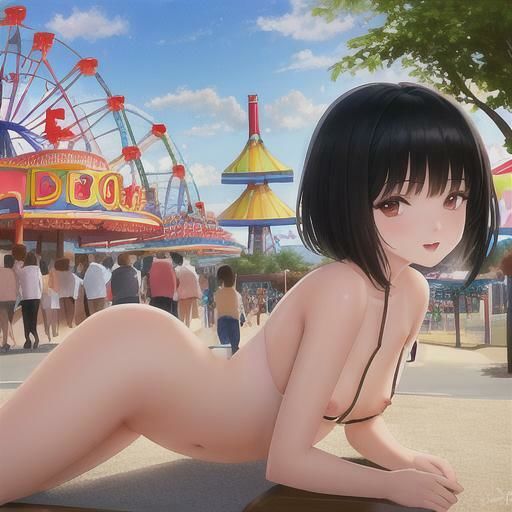 サンプル画像1:黒髪おかっぱちゃんのどこでも露出！！(まんまんちん) [d_414619]