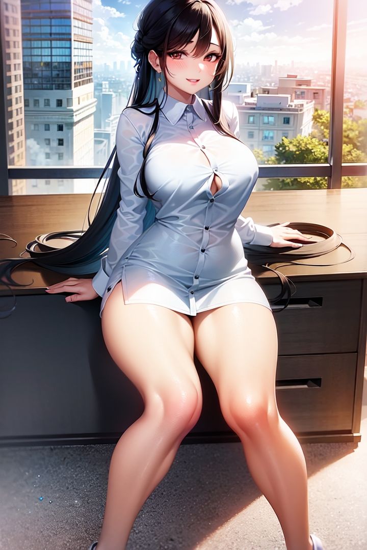 サンプル画像3:【収録CG約1000枚】新入社員応援？黒髪美人で欲求不満なOL達のエッチな残業お誘いイラスト集 2/2(ペン忍者ペンペンの里) [d_414679]