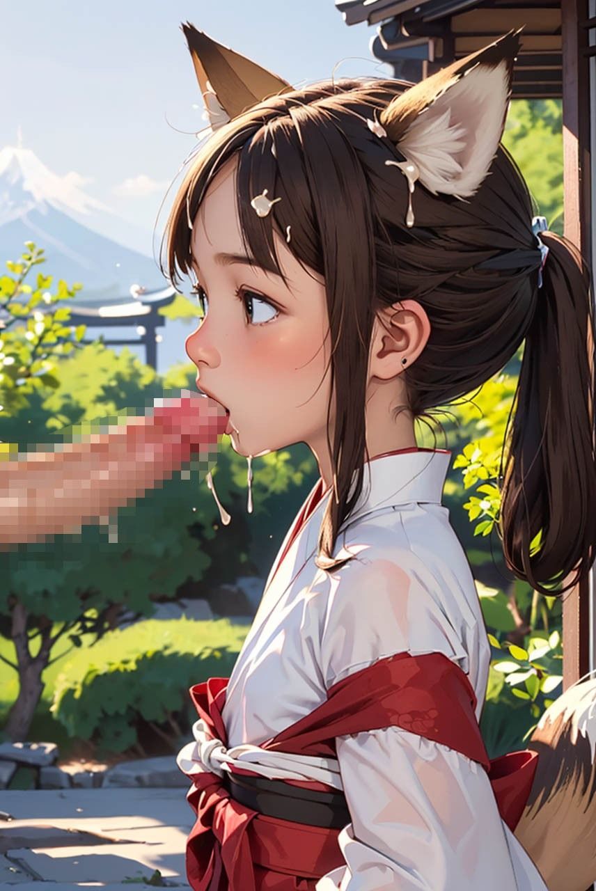 サンプル画像2:お狐様の妊活事情 -儀式のために巫女は何度も中出しされたい-(お尊さん) [d_414743]