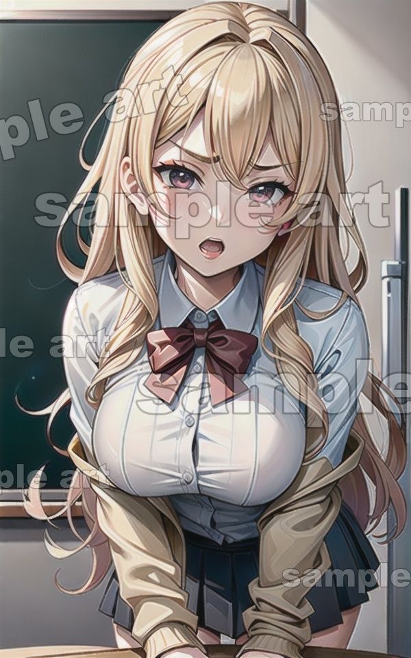 サンプル画像1:巨乳の生徒会長スペシャル！クラスで一人はいた制服JKはドSで怒りっぽい子(胸の谷のナウシカ) [d_414924]