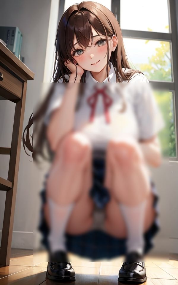 サンプル画像2:しゃがみパンチラ、見ていいよ(妄想ベジタリアン) [d_415043]