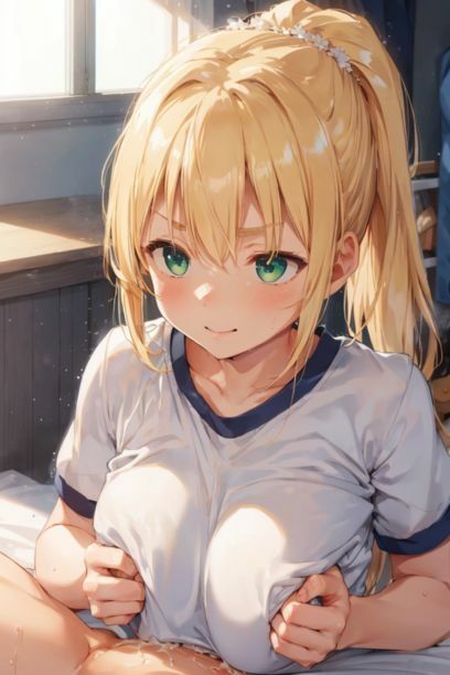 サンプル画像5:体操服金髪ちゃんに中出し(とらいあどら) [d_415097]