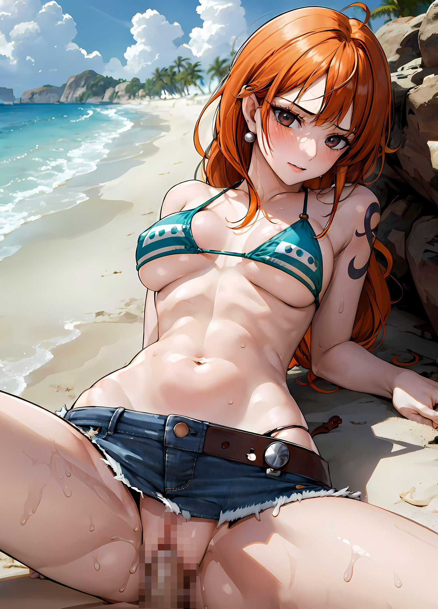 サンプル画像1:ナ●とビーチでイチャラブはらませ性交(しろぐみ) [d_415107]