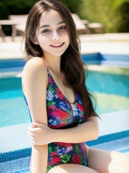 サンプル画像1:外国人留学生の水着姿が可愛いAI美少女写真集 Vo1.03（100ページ）(Studioシタゴコロ) [d_415223]