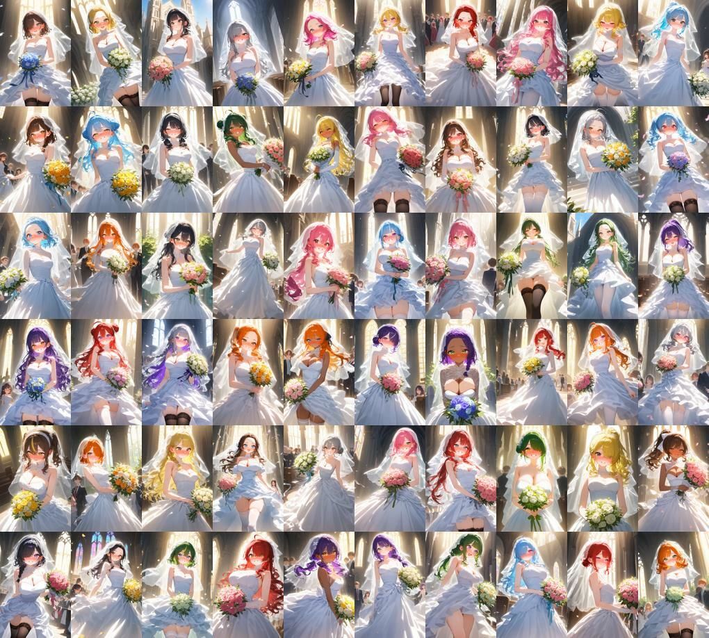 サンプル画像6:60キャラ ウェディングドレス 即オチ2コマ(事務びーむ) [d_415260]