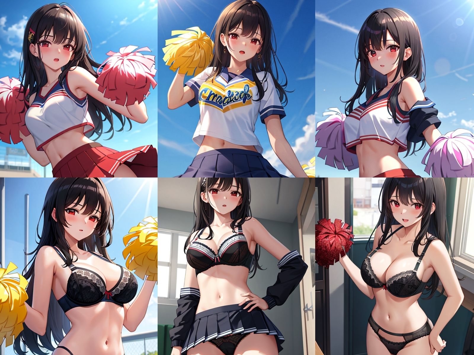 サンプル画像1:チンポ応援してくれる黒髪チアガールが中出しセックスで孕みボテ腹になるまで(千草屋) [d_415270]