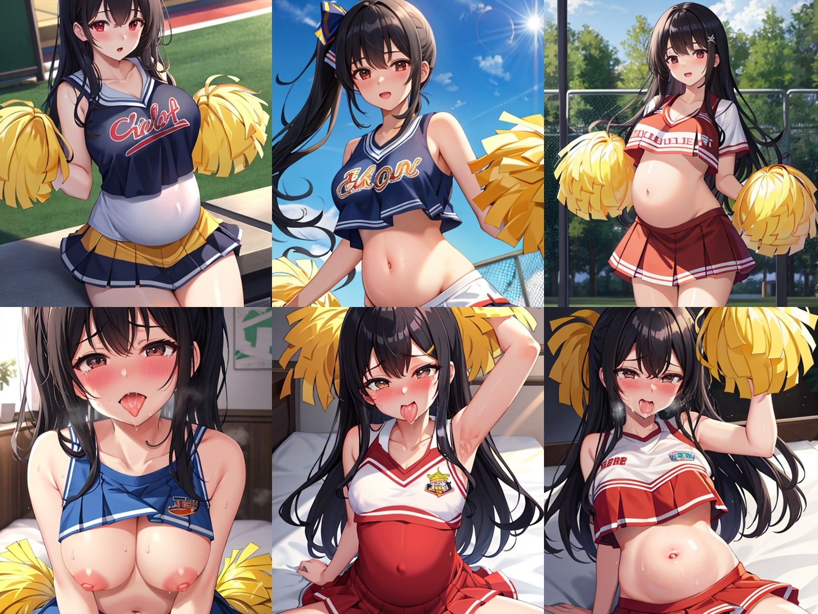 サンプル画像3:チンポ応援してくれる黒髪チアガールが中出しセックスで孕みボテ腹になるまで(千草屋) [d_415270]