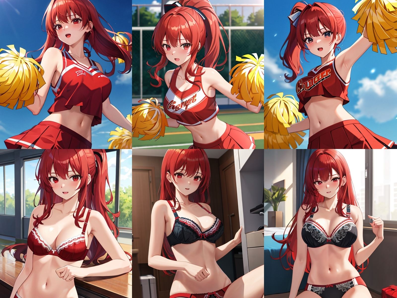 サンプル画像1:チンポ応援してくれる赤髪チアガールが中出しセックスで孕みボテ腹になるまで(千草屋) [d_415276]