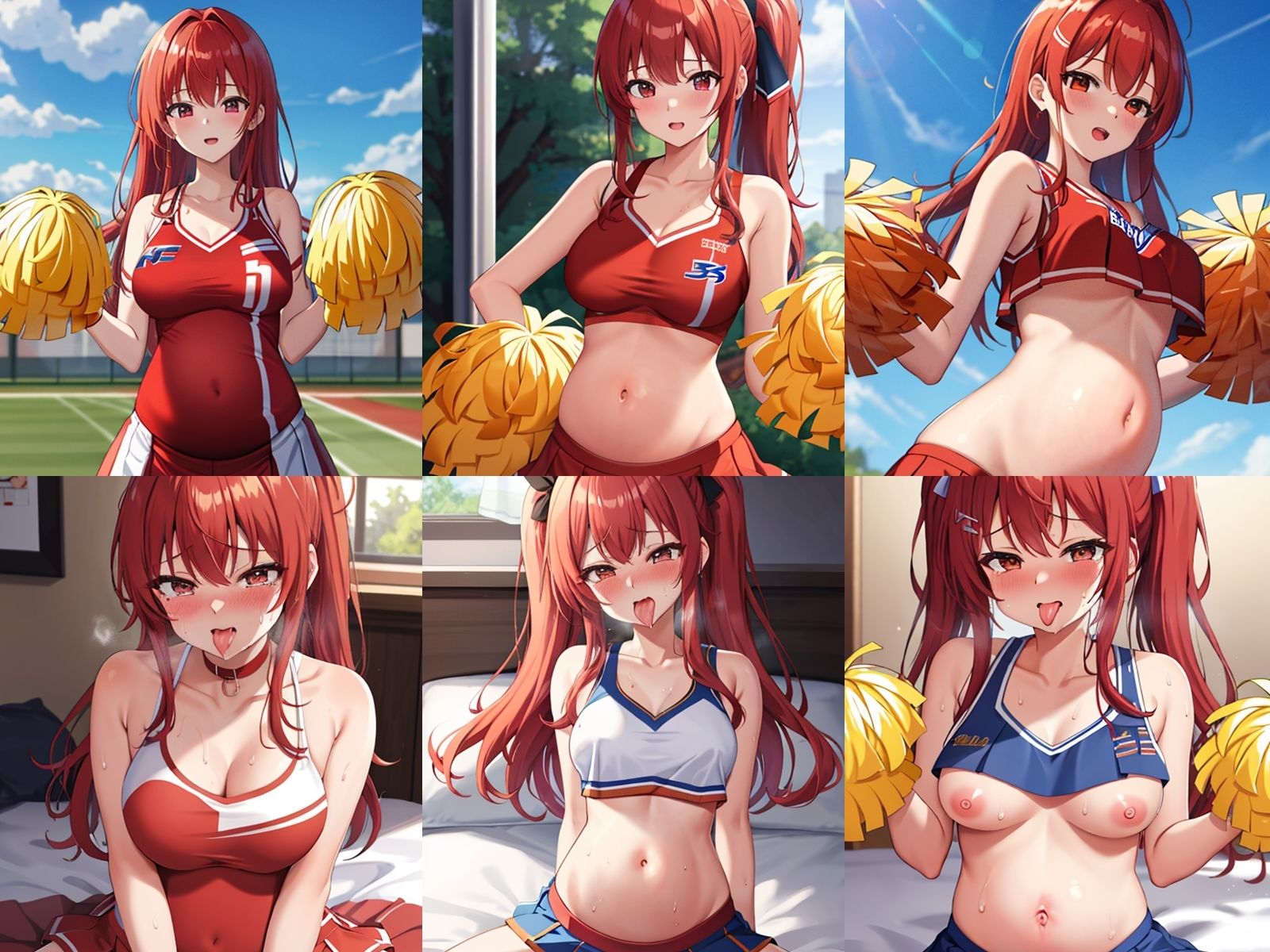 サンプル画像3:チンポ応援してくれる赤髪チアガールが中出しセックスで孕みボテ腹になるまで(千草屋) [d_415276]