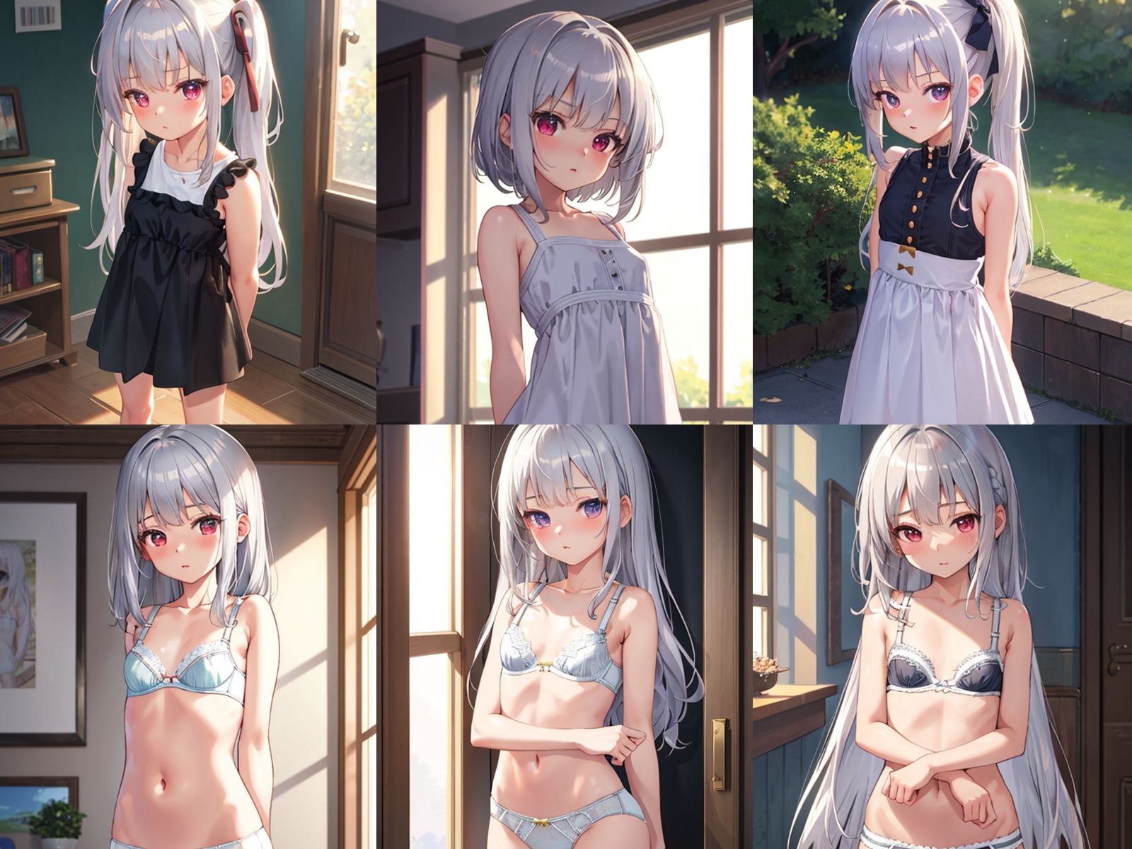 サンプル画像1:ちっぱい銀髪少女が中出しセックスで孕みボテ腹になるまで(千草屋) [d_415285]