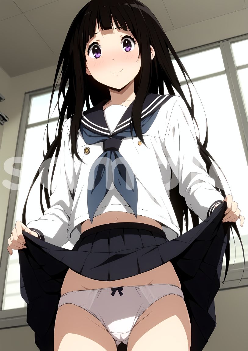 サンプル画像3:『千反田える』氷花 【CG集】(MOD@AIイラスト) [d_415295]