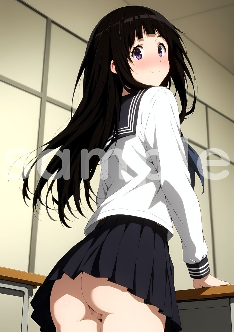 サンプル画像4:『千反田える』氷花 【CG集】(MOD@AIイラスト) [d_415295]