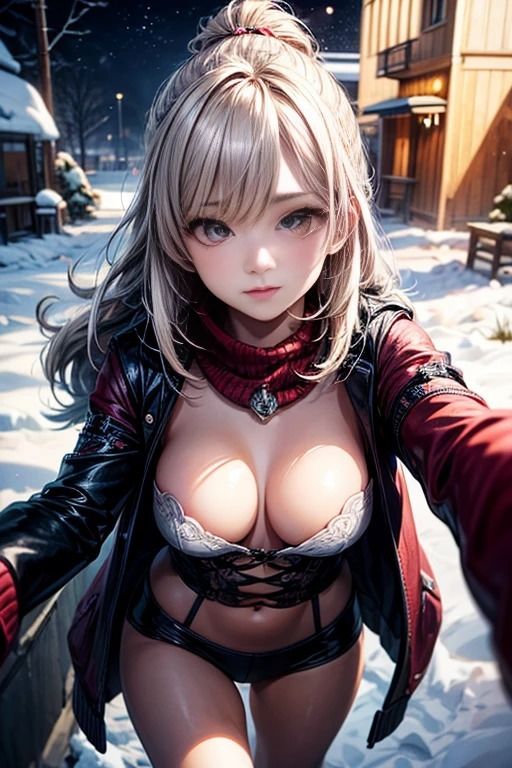 サンプル画像2:冬の幻想:雪と美女のイラスト集(夢幻出版) [d_415543]