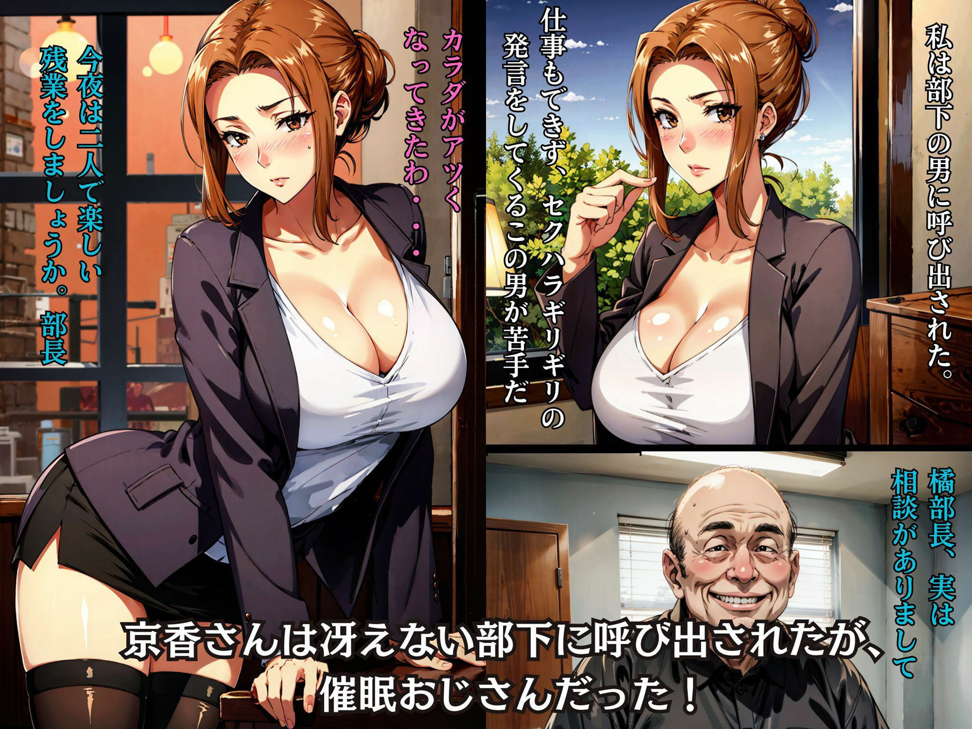 サンプル画像2:橘京香、メス堕ち。〜冴えない部下が催●おじさんだった(okita) [d_415564]