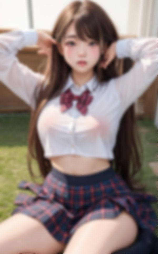 サンプル画像1:真面目そうな見た目で援交大好きなビッチ女学生秘蔵写真集(AIゆずは) [d_415694]