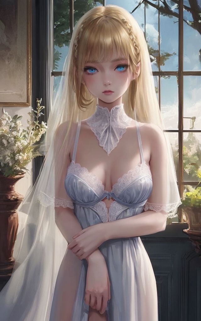 サンプル画像2:Transparent flower ＆ dress(AI ARTS UK) [d_415825]
