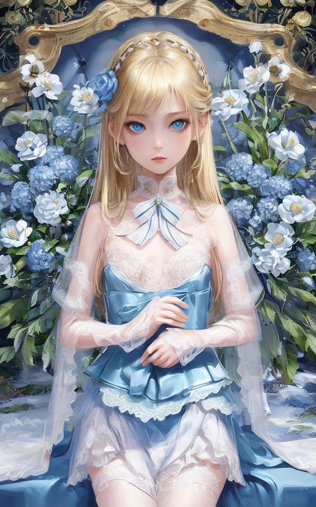 サンプル画像3:Transparent flower ＆ dress(AI ARTS UK) [d_415825]
