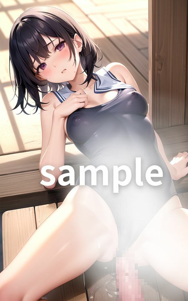 サンプル画像2:スク水のままえっちなことしちゃお(AIblack) [d_415925]