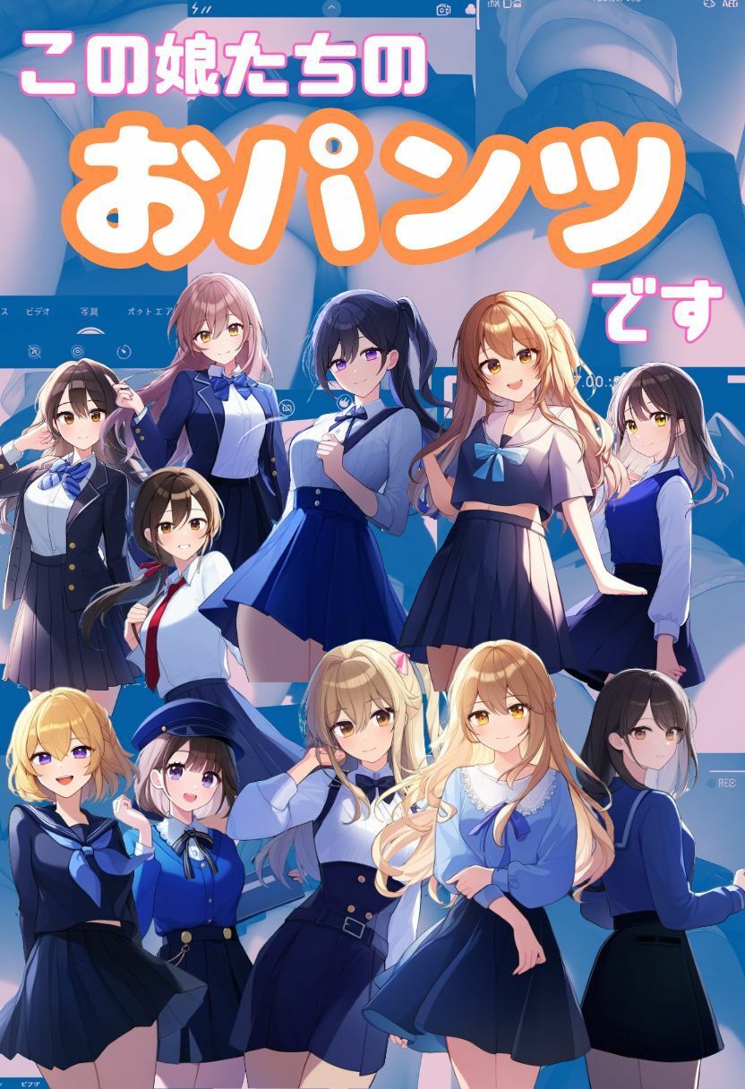 サンプル画像1:美少女のスカートの中身を撮影 おパンツ盗撮風イラスト集500枚（セクシーランジェリー、綿パンツ、Tバック、ノーパン）(エロロ兵長) [d_416180]