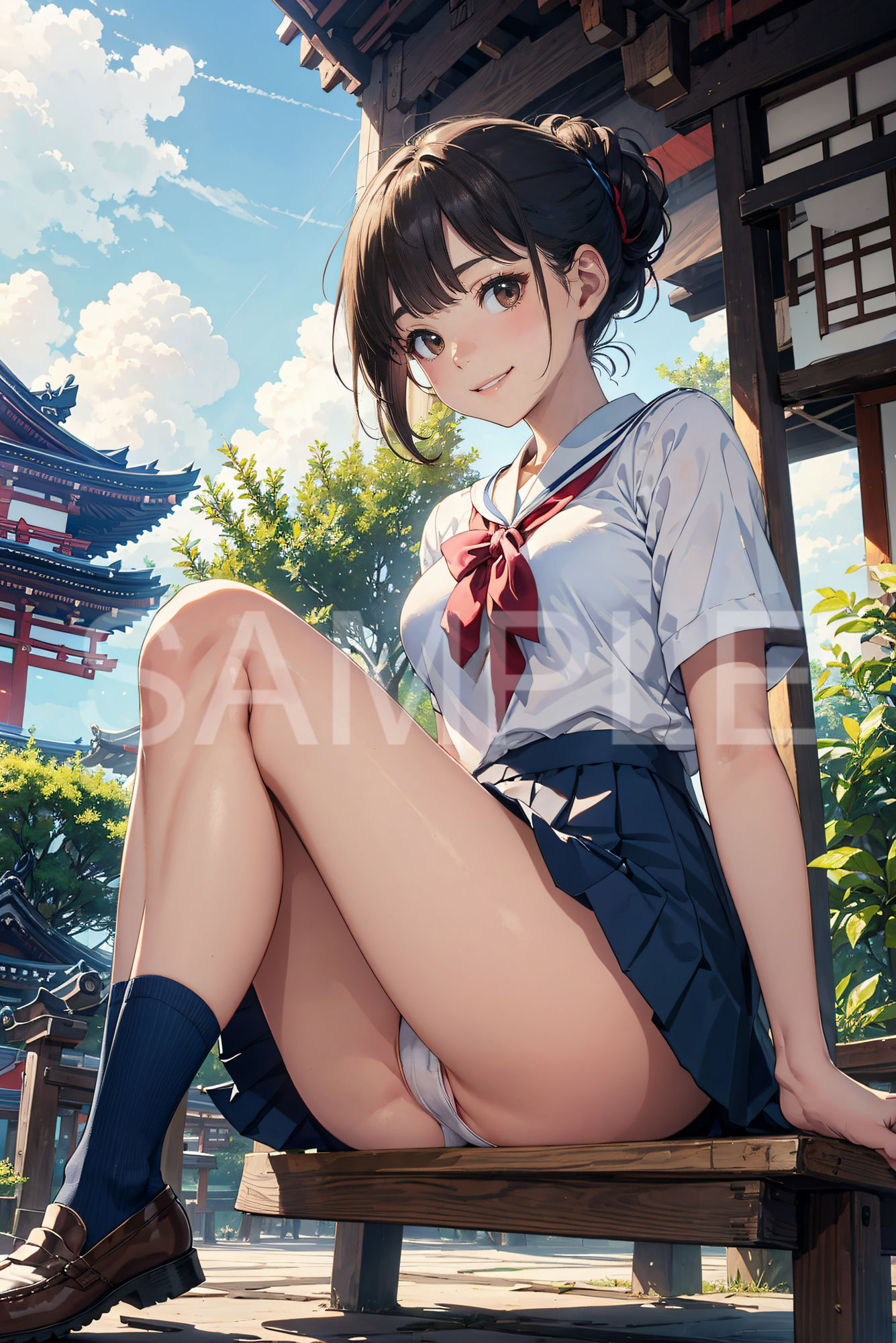 サンプル画像3:制服女子パンティー図鑑(あなスタシア) [d_416210]