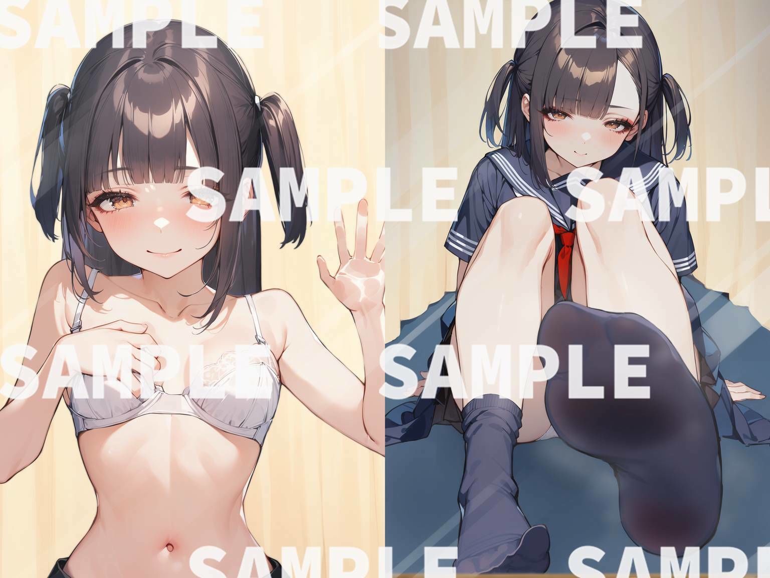 サンプル画像2:鏡越しの彼女(illuaスタジオ) [d_416362]