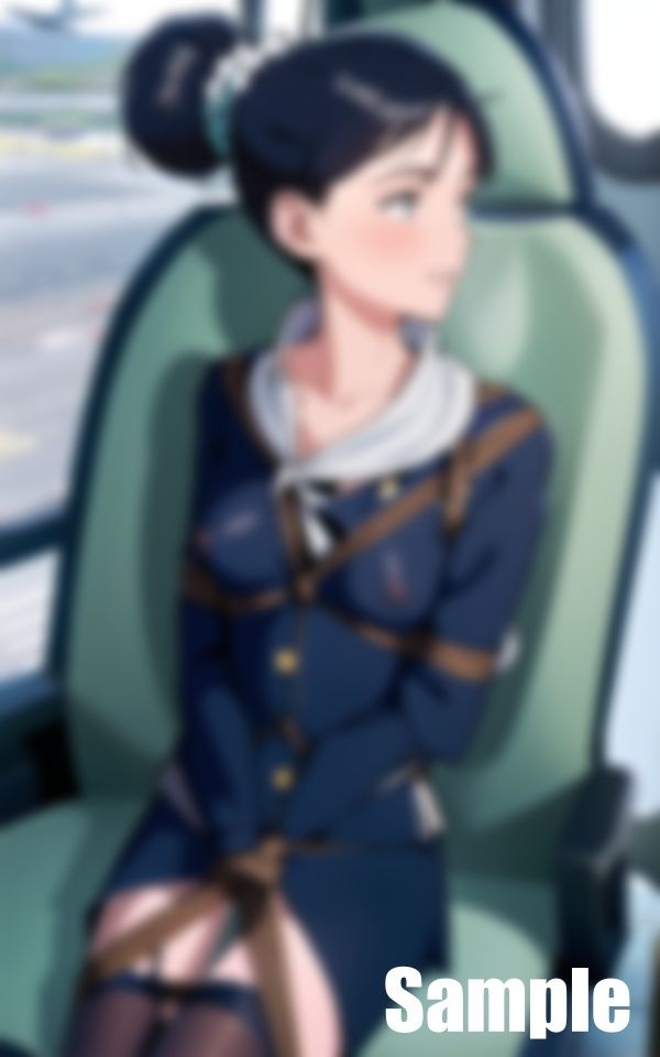 サンプル画像1:緊縛 フライトアテンダント(にゃんころりん) [d_416364]