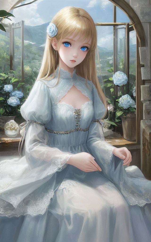 サンプル画像1:Transparent lingerie and flower(AI ARTS UK) [d_416489]