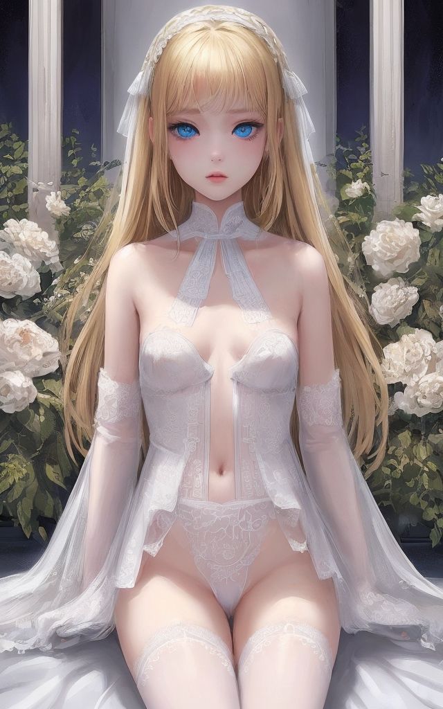 サンプル画像2:Transparent lingerie and flower(AI ARTS UK) [d_416489]