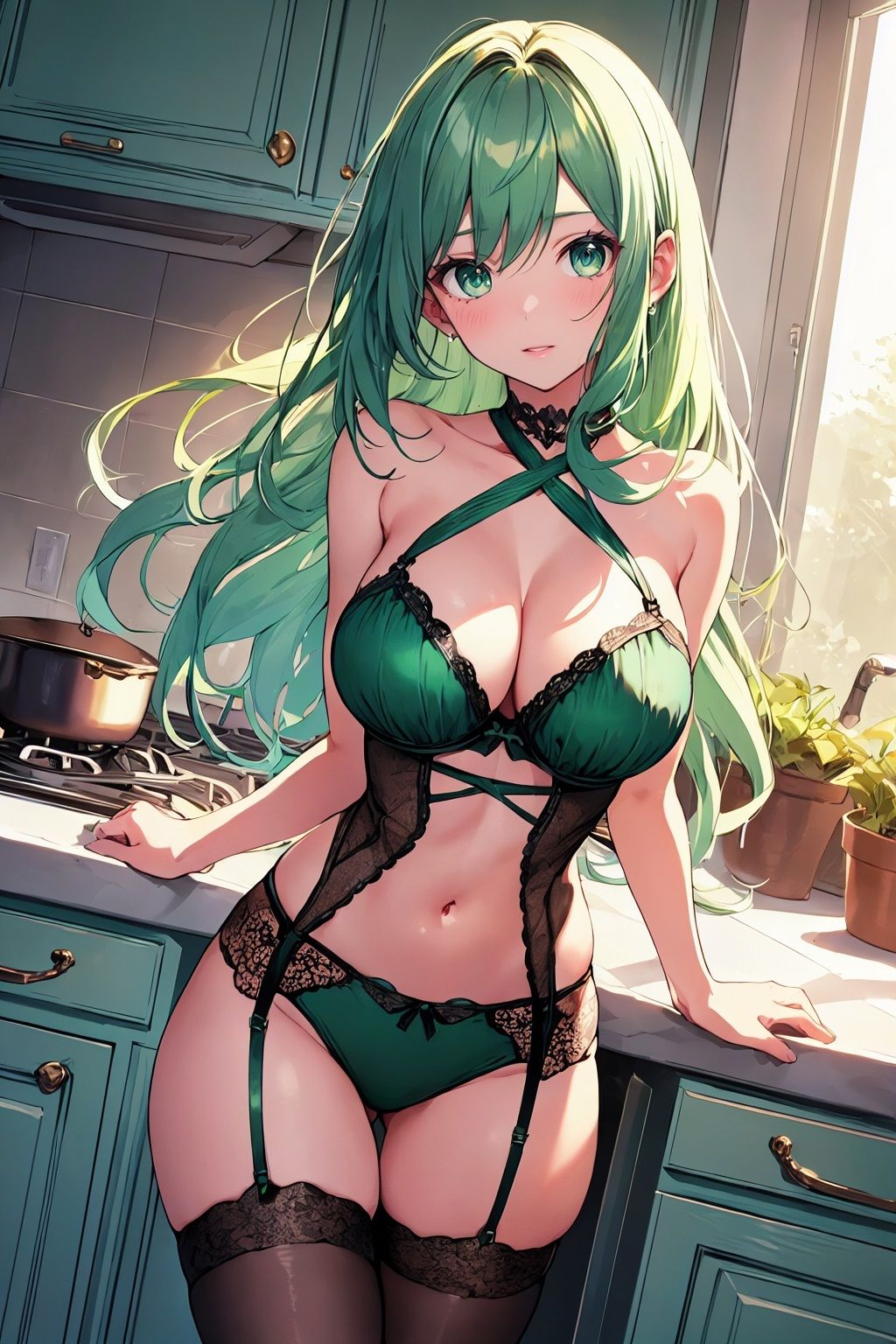 サンプル画像3:AIアイドル写真集山翡翠美翠（ミドリ） 下着部屋着(きゅりうむ) [d_416490]