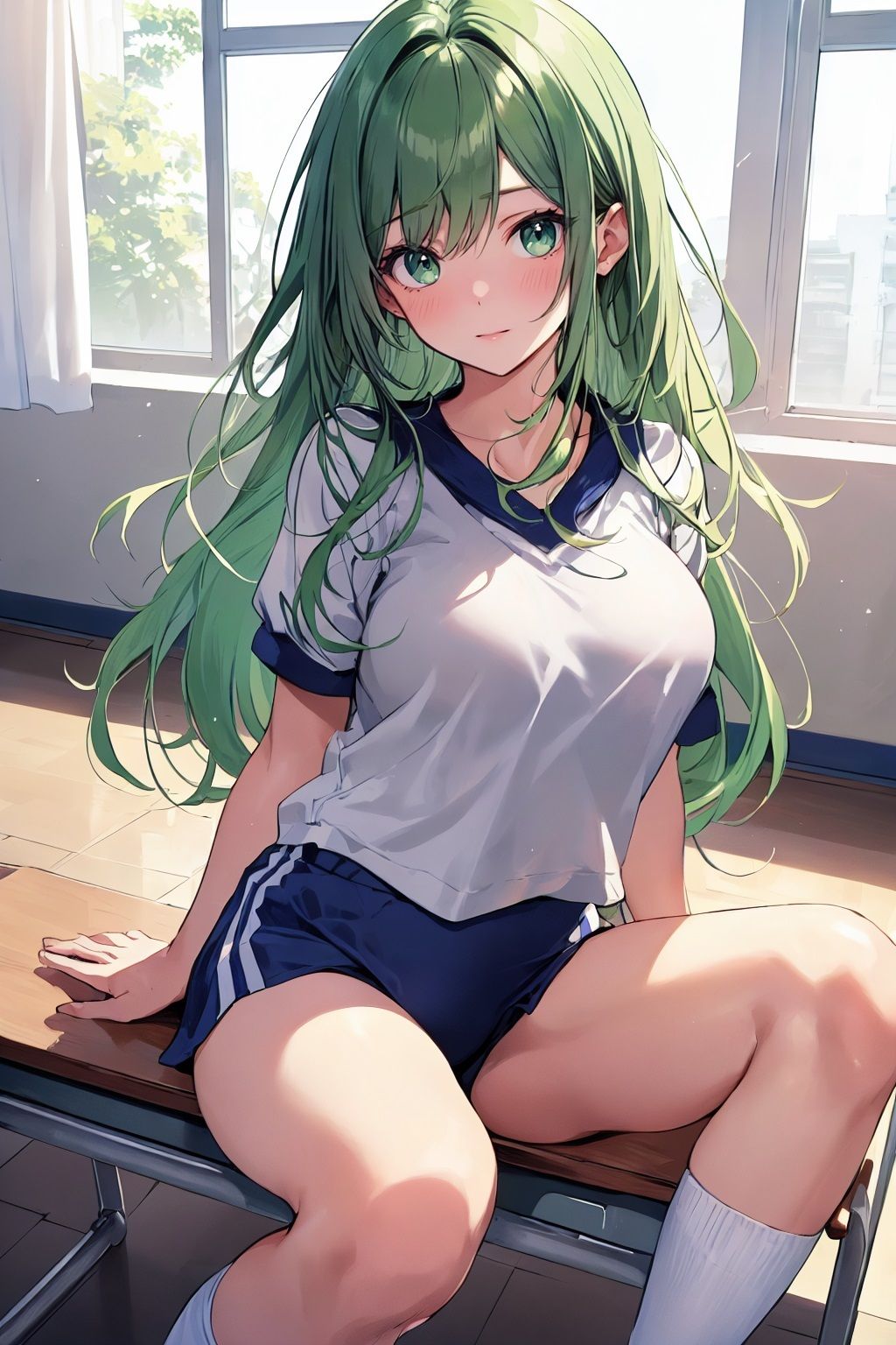 サンプル画像5:AIアイドル写真集山翡翠美翠（ミドリ）学校(きゅりうむ) [d_416502]