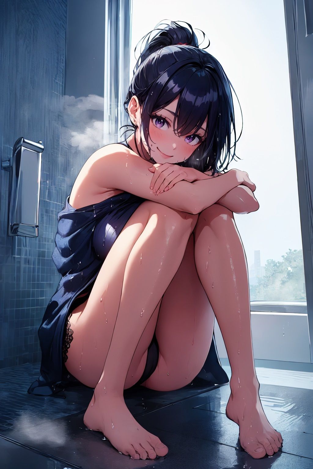 サンプル画像5:AIアイドル写真集 紺野紫輝（シキ） 下着部屋着(きゅりうむ) [d_416506]