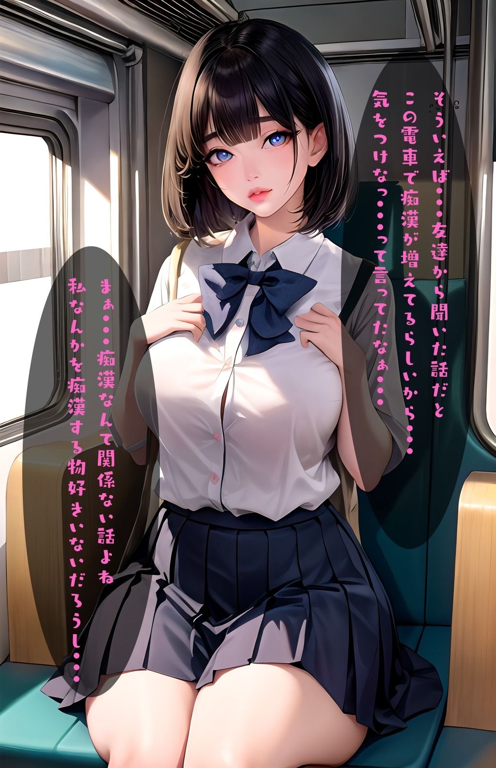 サンプル画像2:巨乳JK集団痴●電車(くりいむぱい) [d_416526]