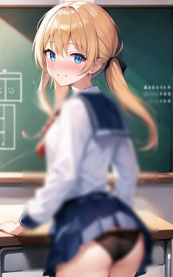 サンプル画像1:見てもいいけどちょっとだけだよ(AI美女工房) [d_416684]