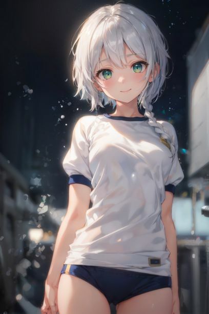 サンプル画像1:体操服銀髪ちゃんに中出し(とらいあどら) [d_416784]