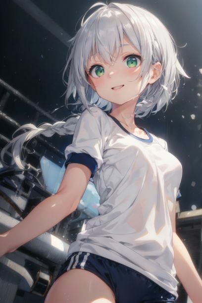 サンプル画像2:体操服銀髪ちゃんに中出し(とらいあどら) [d_416784]