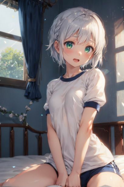 サンプル画像3:体操服銀髪ちゃんに中出し(とらいあどら) [d_416784]