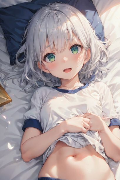 サンプル画像4:体操服銀髪ちゃんに中出し(とらいあどら) [d_416784]